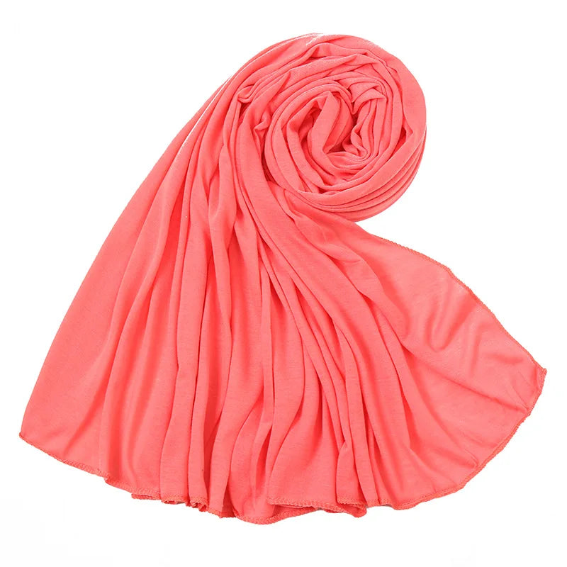Multicolor Soft Cotton Muslim Headscarf Instant Jersey Hijab Full Cover Cap Wrap Scarf Islamic Shawls Women Turban Head Scarves