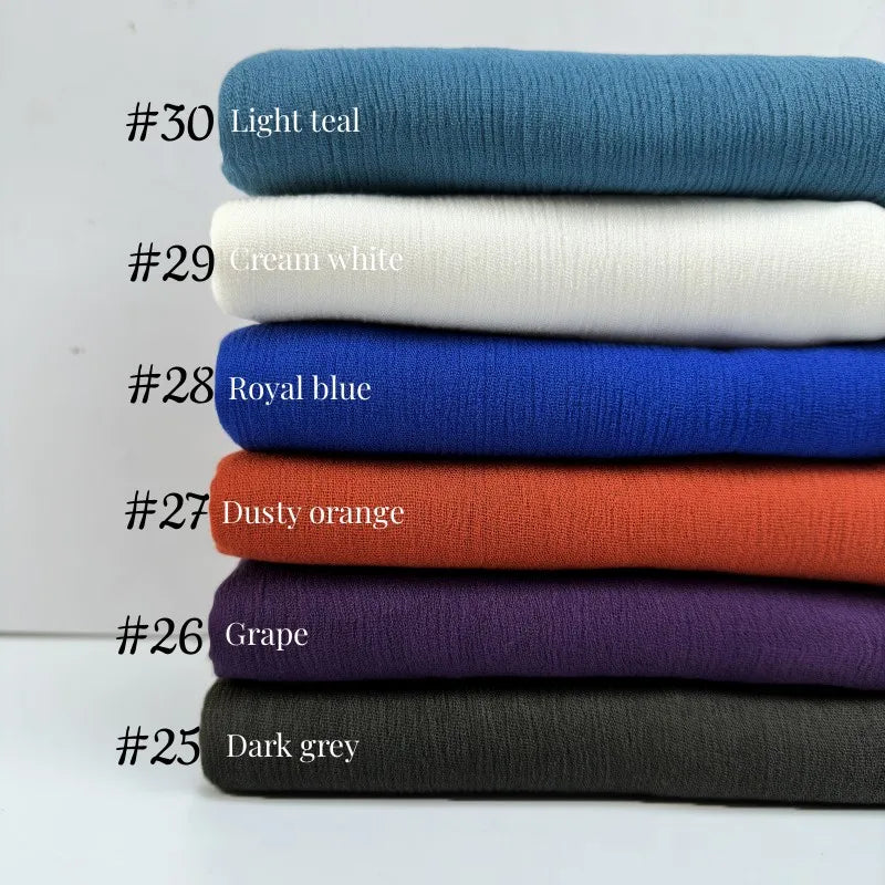 61 Colors Soft Cotton Viscose Scarf Rayon Material Muslim Hijab Mid Eastern Plain Solid Color Headscarf With Tassel