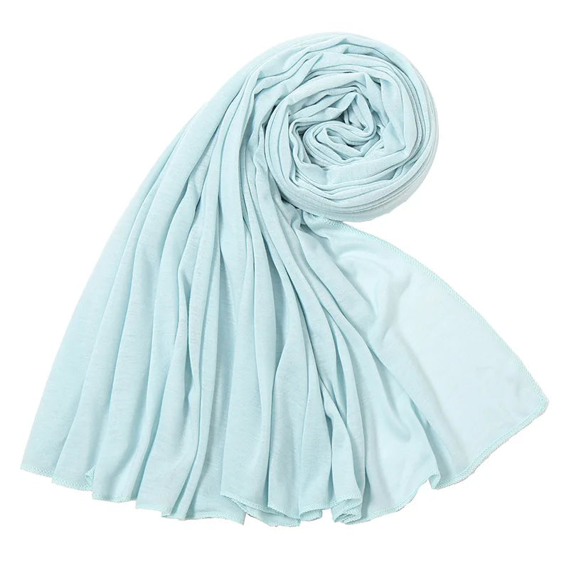 Multicolor Soft Cotton Muslim Headscarf Instant Jersey Hijab Full Cover Cap Wrap Scarf Islamic Shawls Women Turban Head Scarves