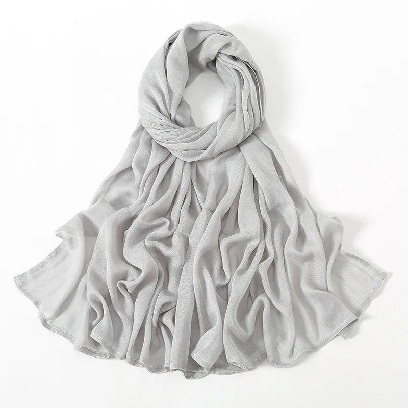 180*95cm Big Size Women Plain Solid Cotton Rayon Hijab Scarf Lady High Quality Wraps Shawls Muslim Modal Headband Islamic