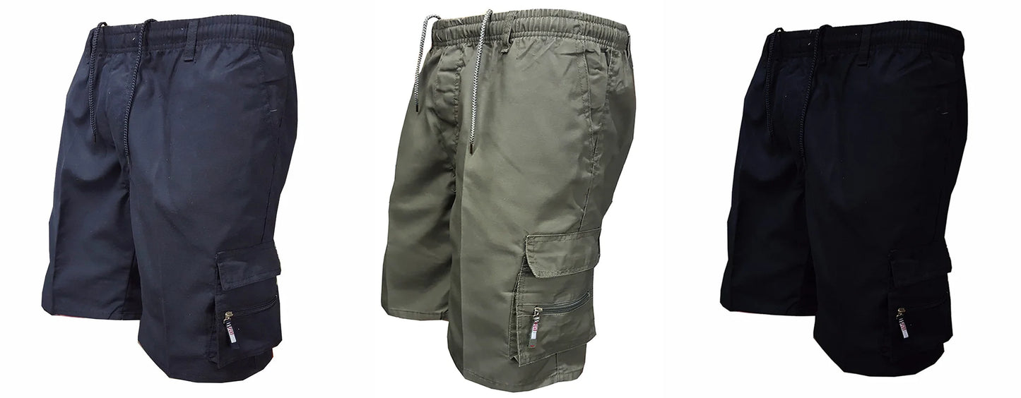 Summer New Men's Shorts Casual Work Cool Pants with 5-point Large Pocket Clothing Elastic Waist Sports Male Outfit Shorts
