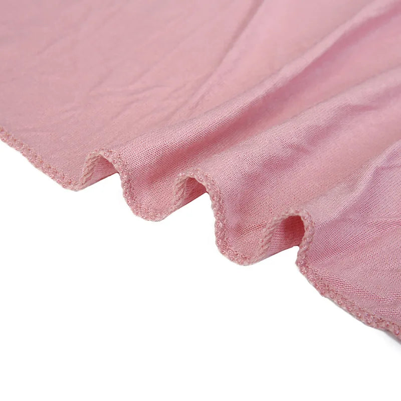 2024 New Muslim Women Jersey Hijab Scarf Solid Color Head Wrap Fashion Headscarf Turban Islam Veil Flexible Premium Modal