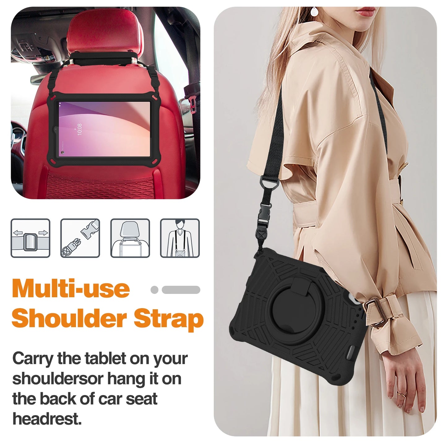 Kids Tablet Case Protective Cover For Lenovo Tab M8(4rd Gen)TB-300FU 2024 Non-toxic EVA Shell
