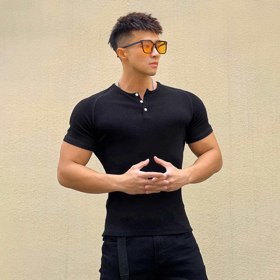 Gym Men's Summer Sports Quick Dry Tight Muscle Short Sleeve T-shirt Fitness Training Casual Tops Slim Man Bodybuilding Clothing