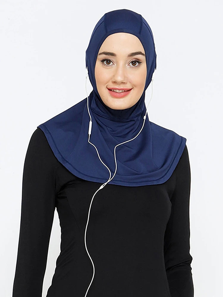 Muslims Instant Headscarf For Female Headscarf Headscarf That Can Be Worn With Headphones Breathable Comfort Sporty Headscarf 