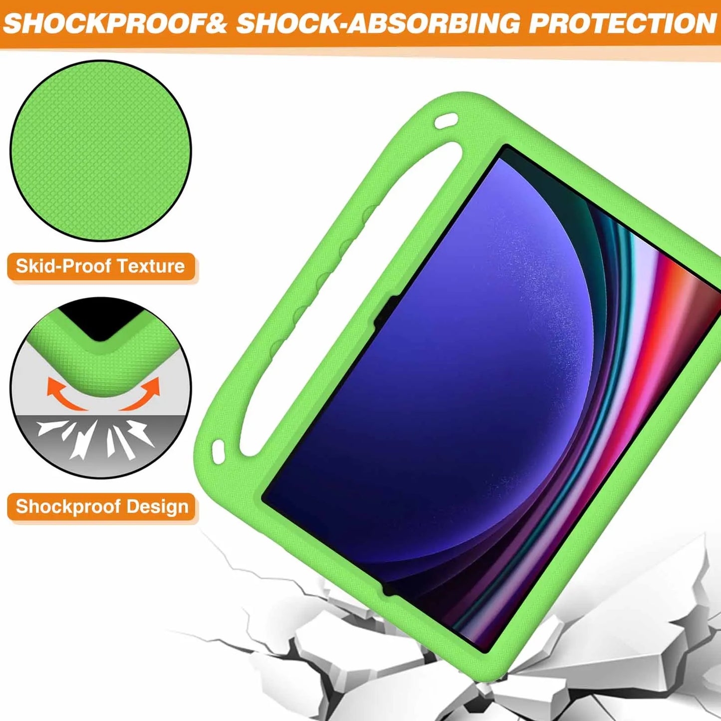 Tablet Case For Samsung Galaxy Tab S6 Lite 10.4 2020/2022/2024 SM-P610/P615 Kids Drop resistance Shockproof Cover no Pen Slot
