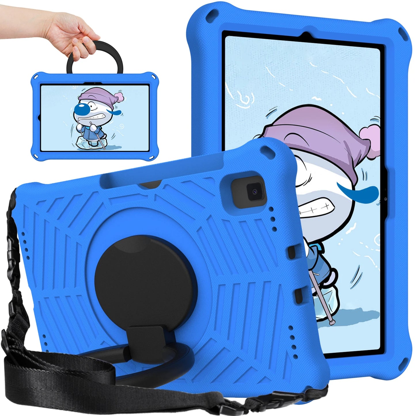 Kids Tablet Protective Case for Samsung Galaxy Tab A7 10.4 (2020) SM-T500/T505 Tab S6 10.5 Tab S5e 10.5 with Shoulder Strap