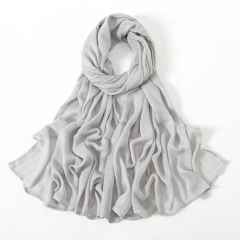 180*95cm Big Size Women Plain Solid Cotton Rayon Hijab Scarf Lady High Quality Wraps Shawls Muslim Modal Headband Islamic