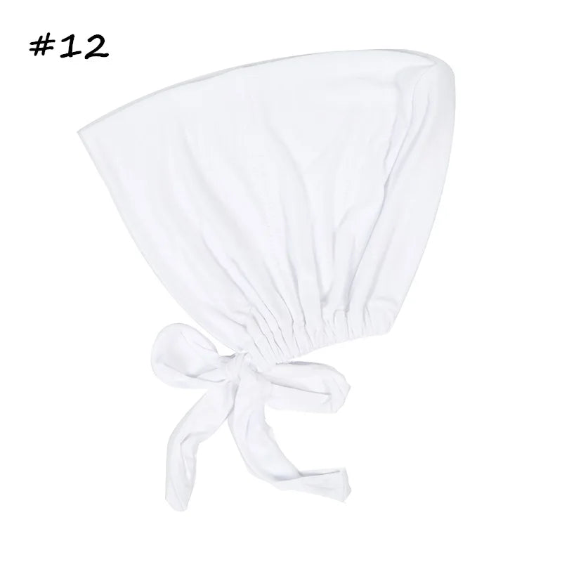 Multicolor Soft Cotton Muslim Headscarf Instant Jersey Hijab Full Cover Cap Wrap Scarf Islamic Shawls Women Turban Head Scarves