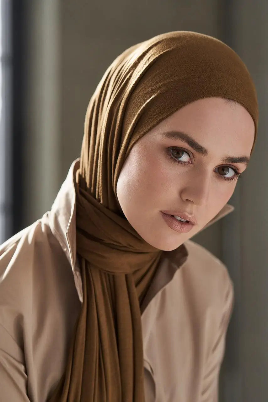 Modal Cotton Jersey Hijab Scarf For Muslim Women Shawl Stretchy Easy Plain Hijabs Scarves Headscarf African Woman Turban Ramadan