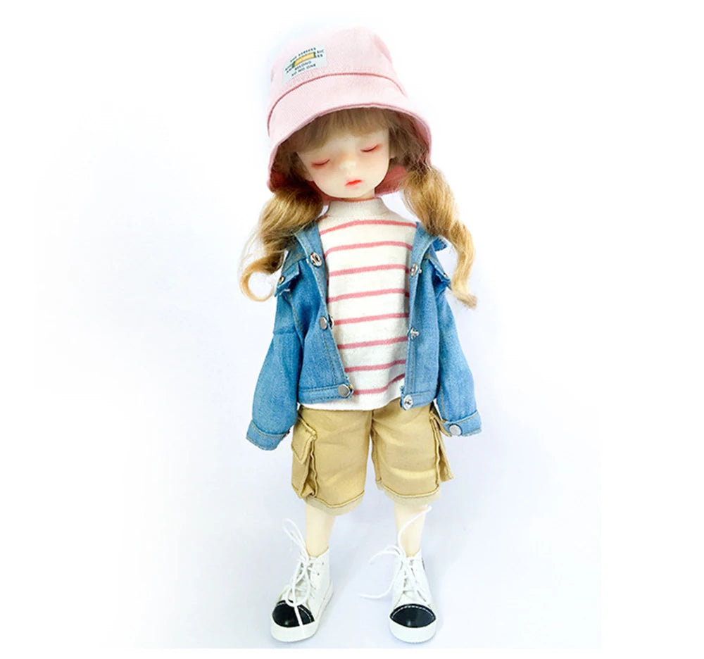 1/6 Doll Hat for Head Circumference 15-17cm 30cm BJD Baseball Cap Fisherman's Hat Fashion Doll Accessories