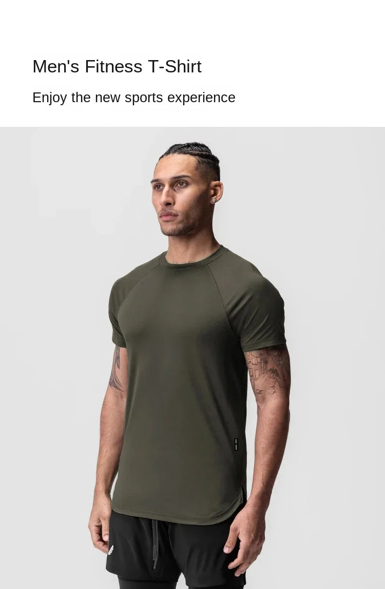 Gym Mens Summer Casual Skinny Compression T-Shirt Short Sleeve Tee Man Fitness Quick Dry Sport Sweatshirt Tops Workouts Clothing