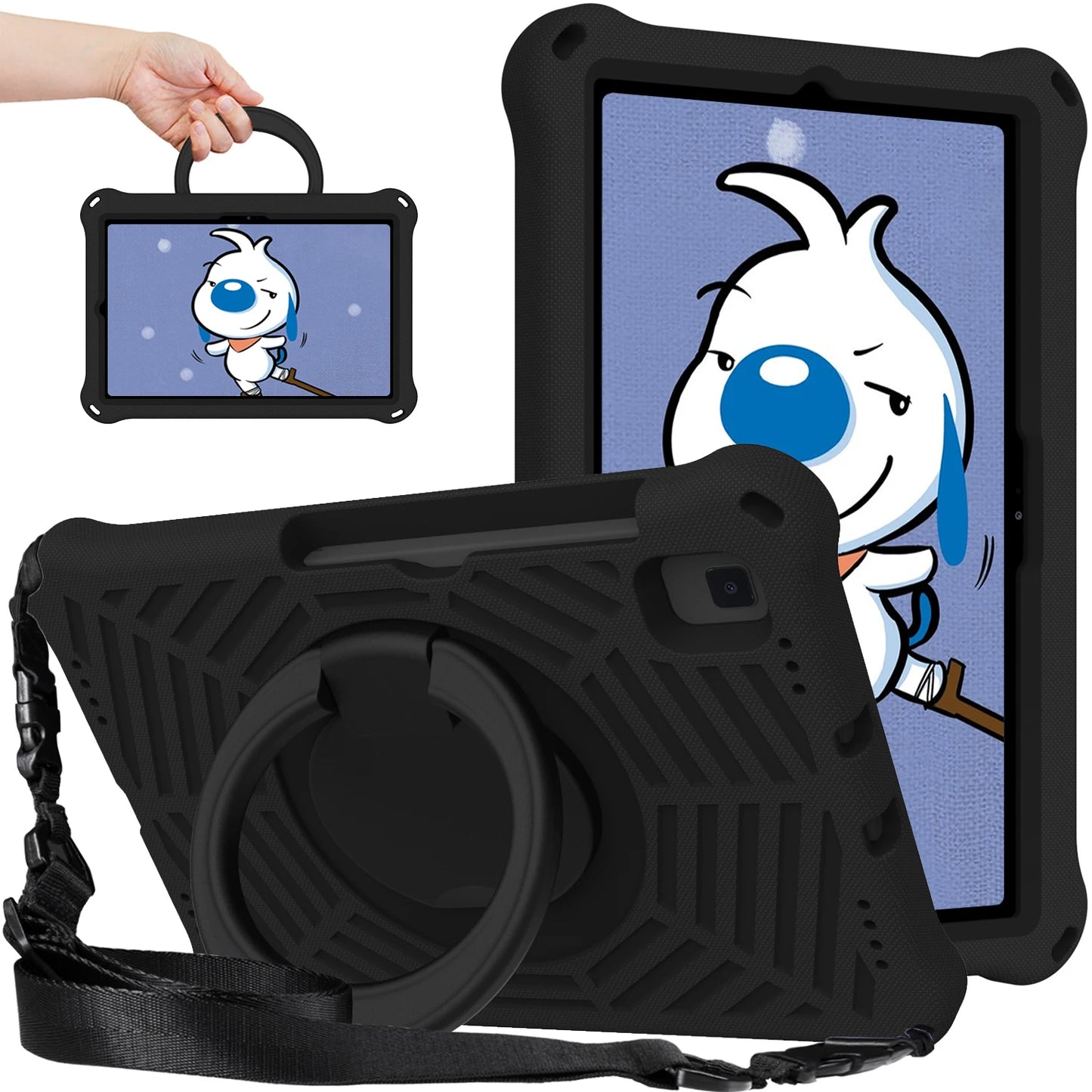 Kids Tablet Protective Case for Samsung Galaxy Tab A7 10.4 (2020) SM-T500/T505 Tab S6 10.5 Tab S5e 10.5 with Shoulder Strap