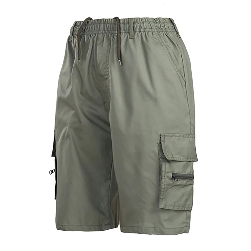 Summer New Men's Shorts Casual Work Cool Pants with 5-point Large Pocket Clothing Elastic Waist Sports Male Outfit Shorts