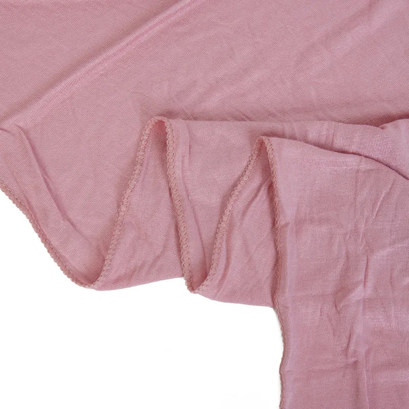 2024 New Muslim Women Jersey Hijab Scarf Solid Color Head Wrap Fashion Headscarf Turban Islam Veil Flexible Premium Modal
