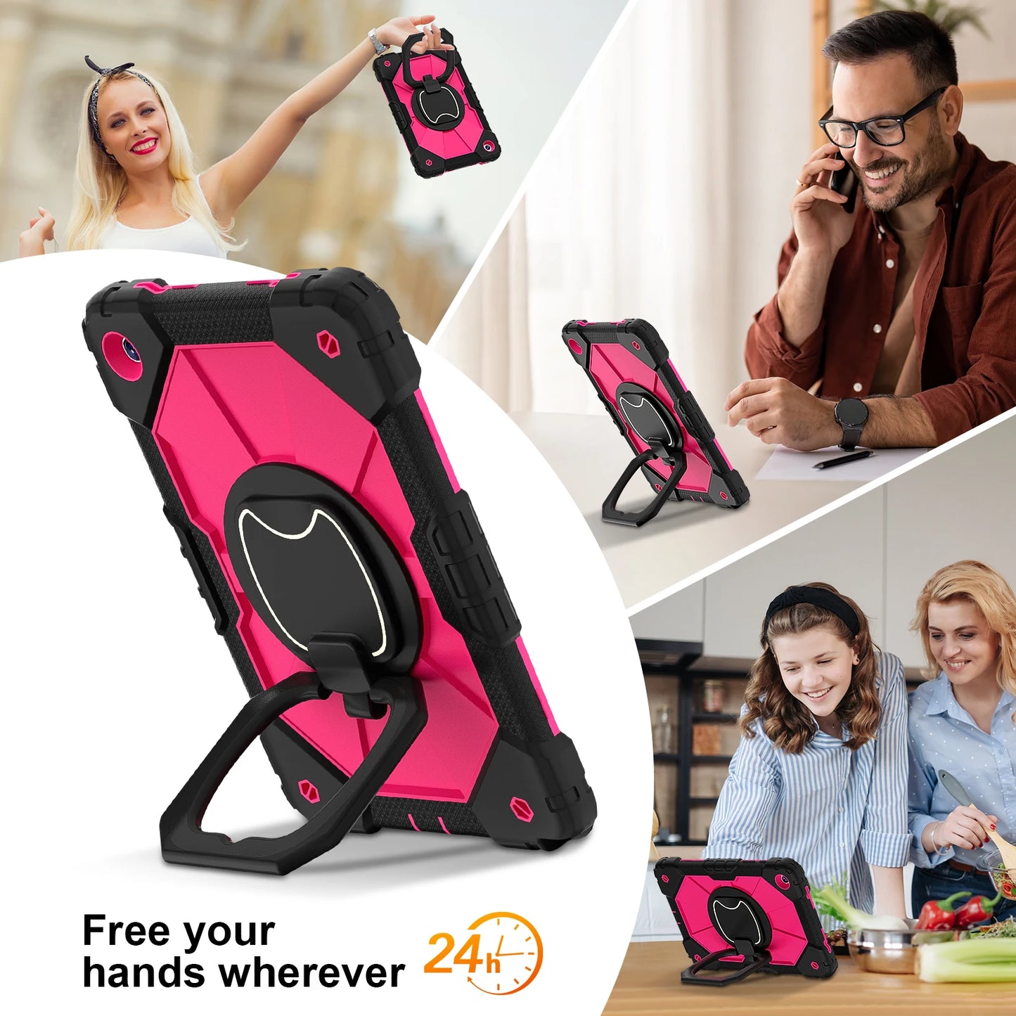 For Samsung Galaxy Tab A9 plus Funda a9 8.7 inch Kids Case X115N A7Lite T220 225 Tab A8 10.5inch Tablet Stand Shockproof Cover