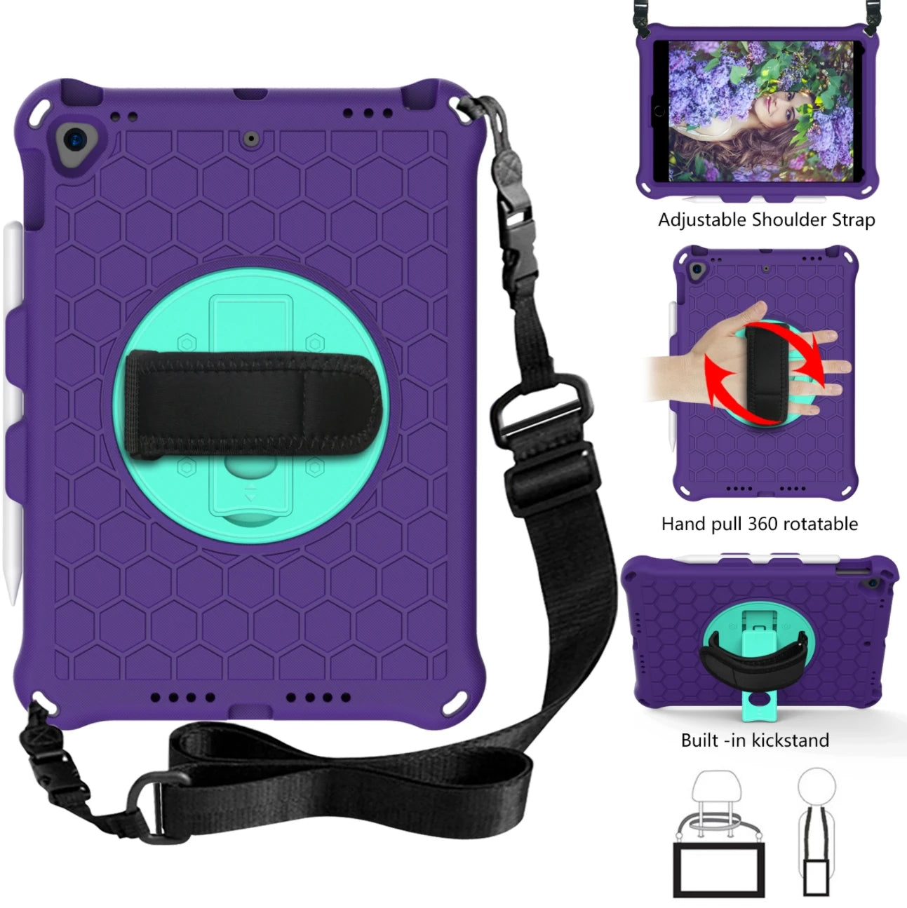 for Samsung Galaxy tablet case Tab S6lite SM-P620 2024 10.4inch P610 S5E T720 T500 T509 T510 T220 T307 T290 T295 360 spin skin