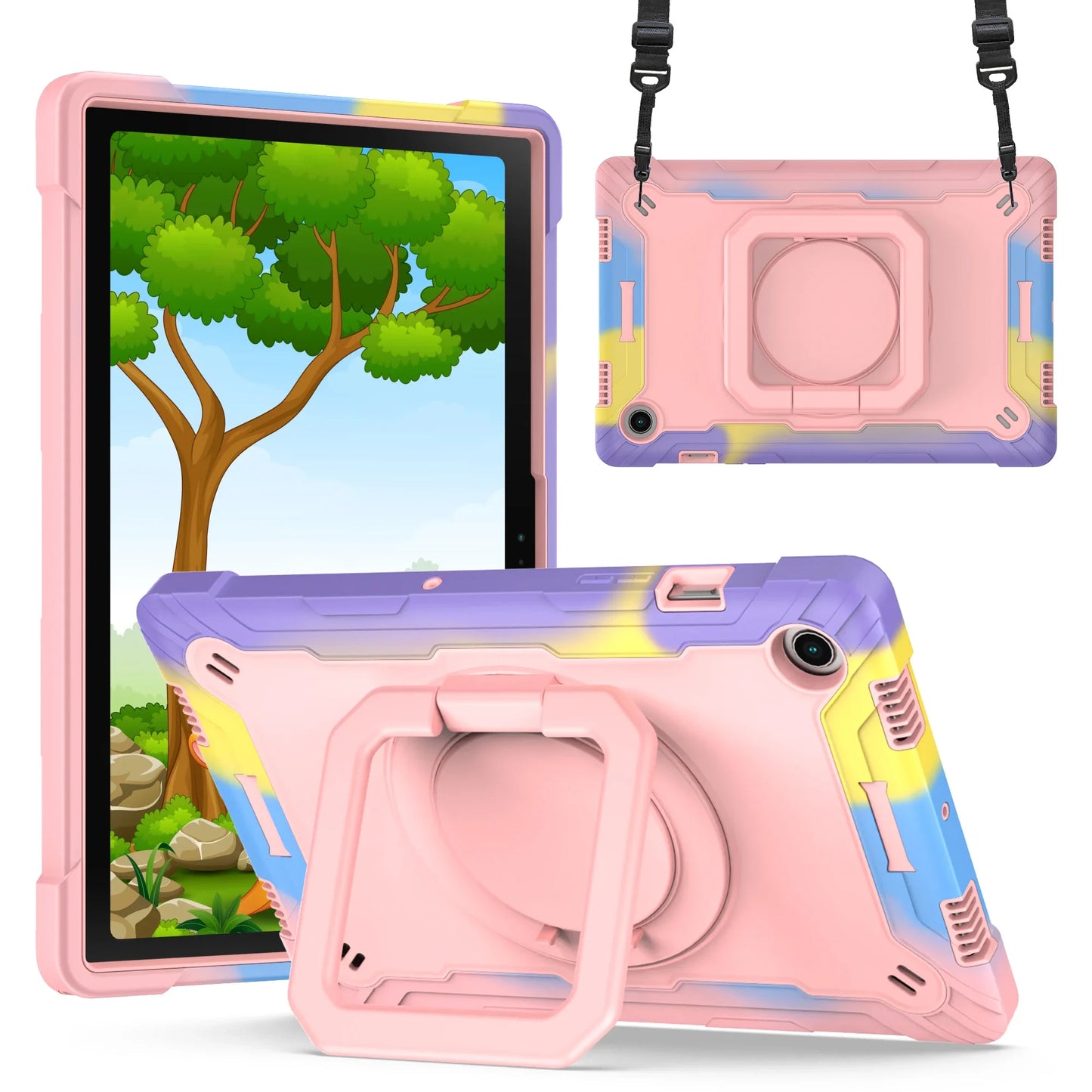 Case For Samsung GALAXY Tab A8 10.5 inch Tablet Cover Of SM-X200 SM-X205 SM-X207 Multicolor Rotating Shockproof