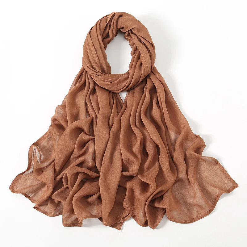 180*95cm Big Size Women Plain Solid Cotton Rayon Hijab Scarf Lady High Quality Wraps Shawls Muslim Modal Headband Islamic
