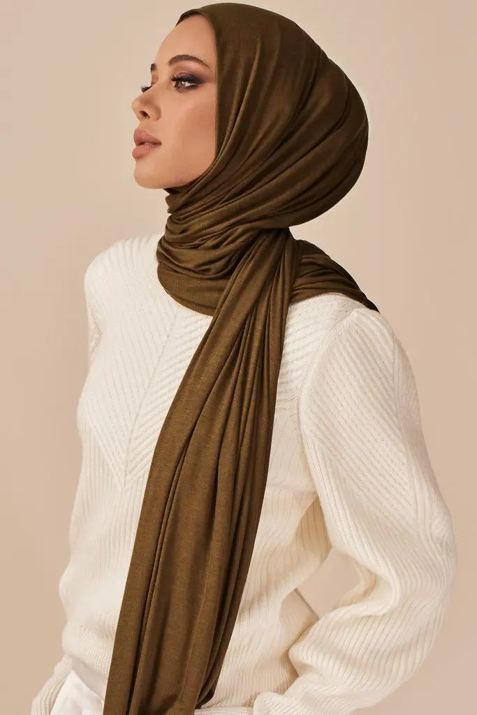 Modal Cotton Jersey Hijab Scarf For Muslim Women Shawl Stretchy Easy Plain Hijabs Scarves Headscarf African Woman Turban Ramadan