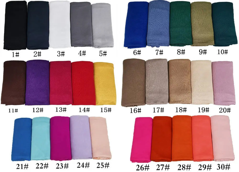 Modal Cotton Jersey Hijab Scarf For Muslim Women Shawl Stretchy Easy Plain Hijabs Scarves Headscarf African Woman Turban Ramadan