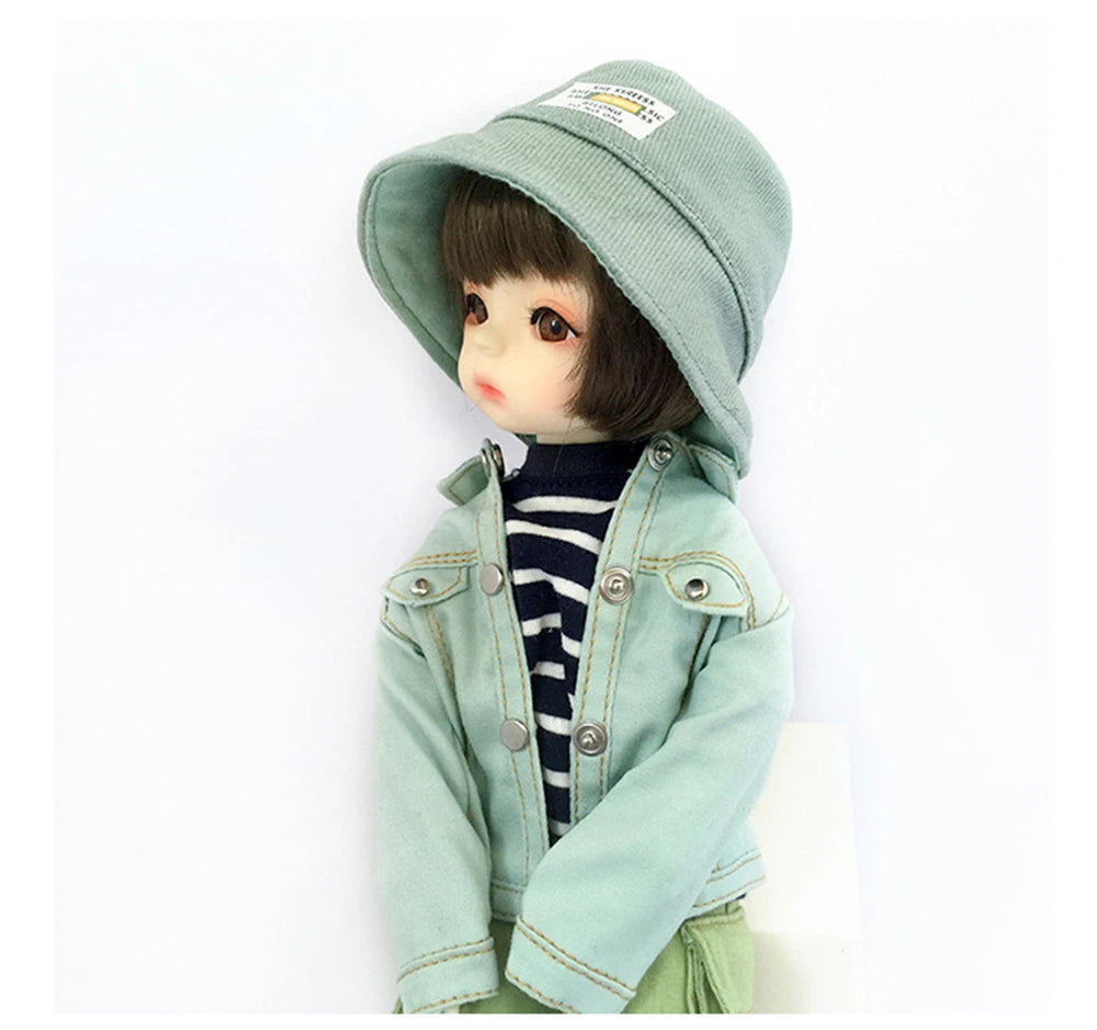 1/6 Doll Hat for Head Circumference 15-17cm 30cm BJD Baseball Cap Fisherman's Hat Fashion Doll Accessories