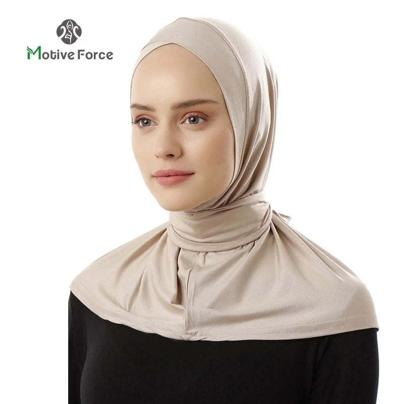Muslim Modal Sport Hijab Abaya White Head Scarf Hijabs For Woman Abayas Women Jersey Turbans Islamic Turban Wrap Instant shawl