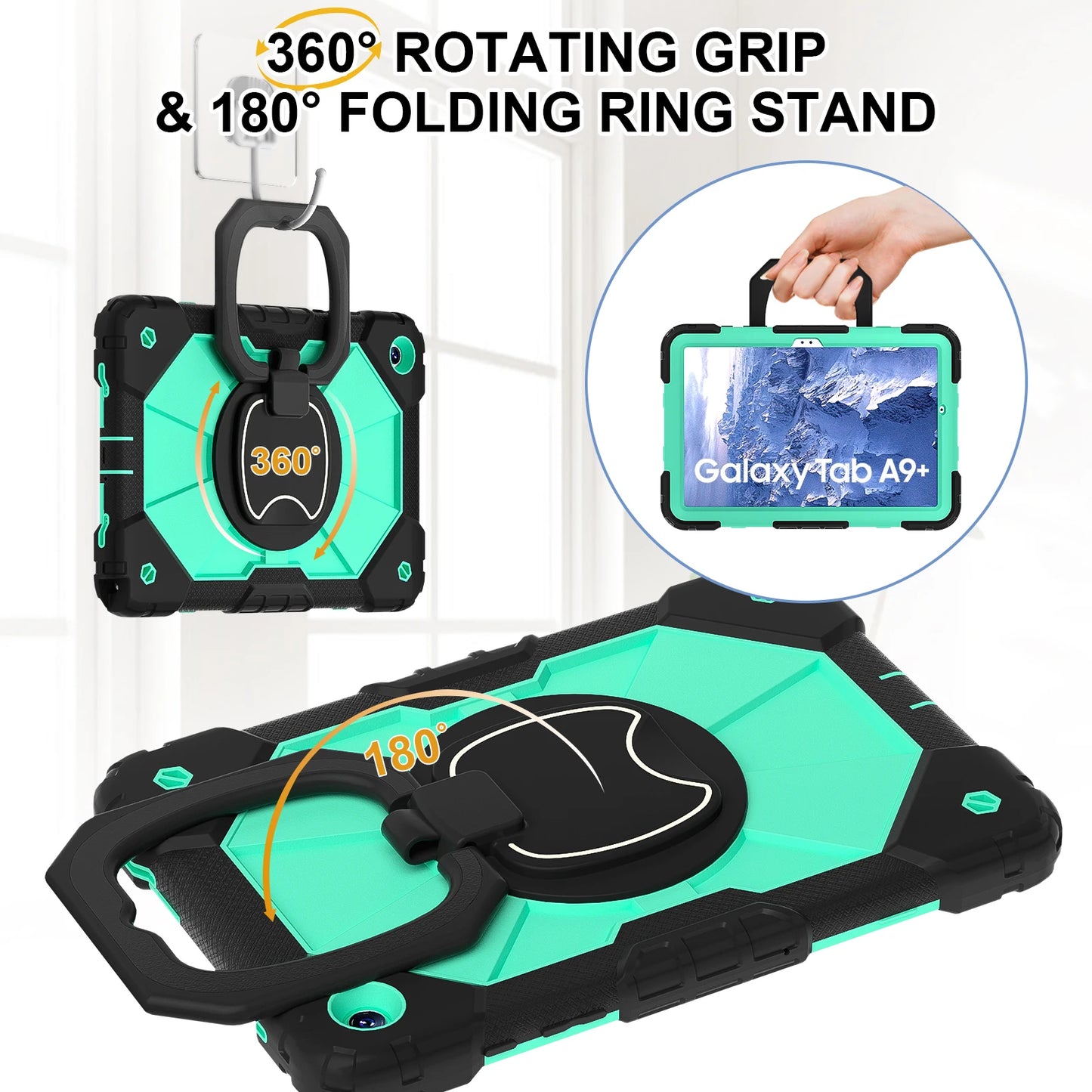 For Samsung Galaxy Tab A9 plus Funda a9 8.7 inch Kids Case X115N A7Lite T220 225 Tab A8 10.5inch Tablet Stand Shockproof Cover