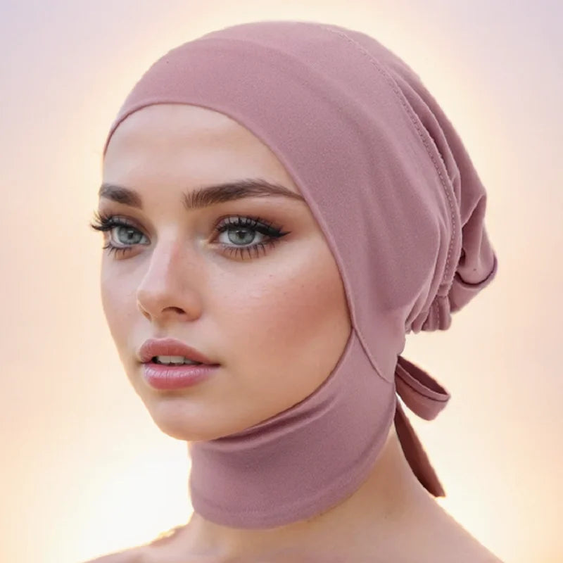 New Modal Inner Hijabs Muslim Women Undercaps Stretch Jersey Cap Islamic Turban Hat Bonnet 2024 Female Headwrap Turbante Mujer