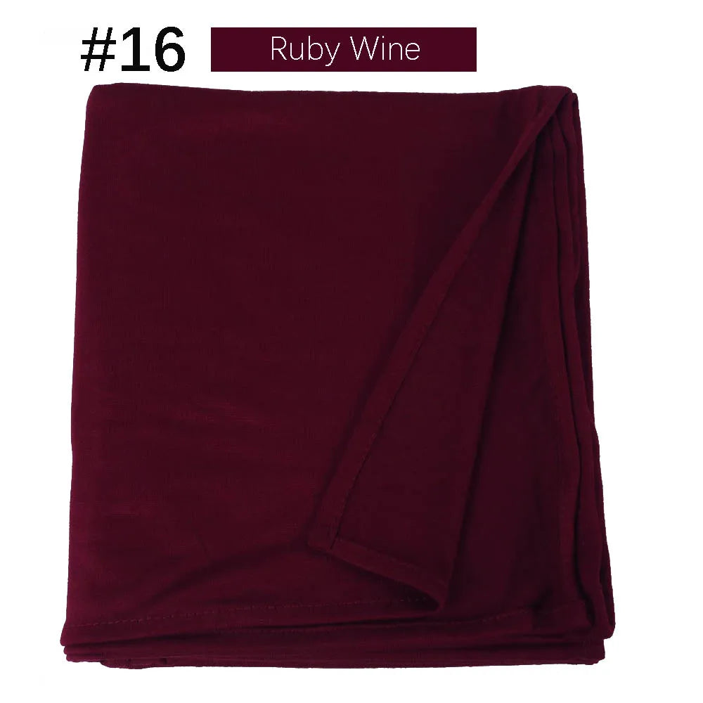 Musilim Women Strechy Jersey Hijab Good Stitch Stretch Jesey HIjabs Scarves Soft Turban Head Wraps HeadScarf