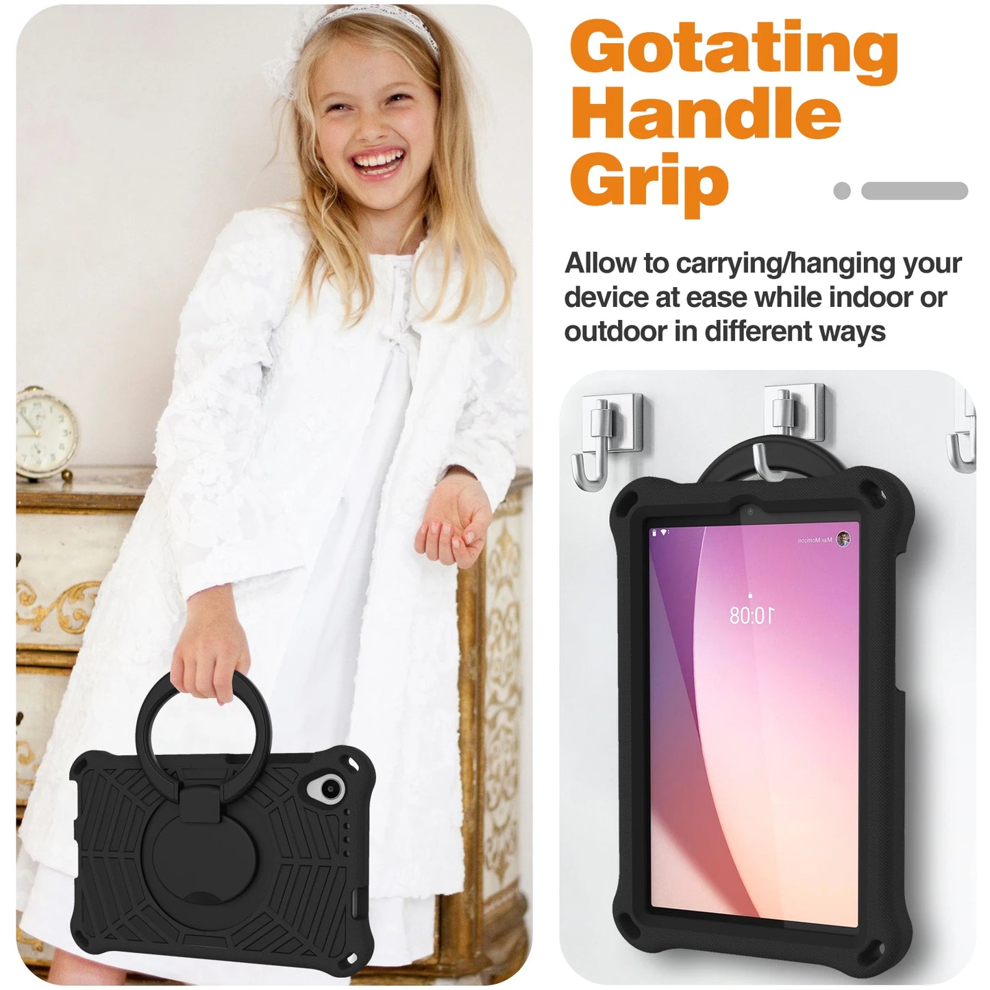 Kids Tablet Case Protective Cover For Lenovo Tab M8(4rd Gen)TB-300FU 2024 Non-toxic EVA Shell