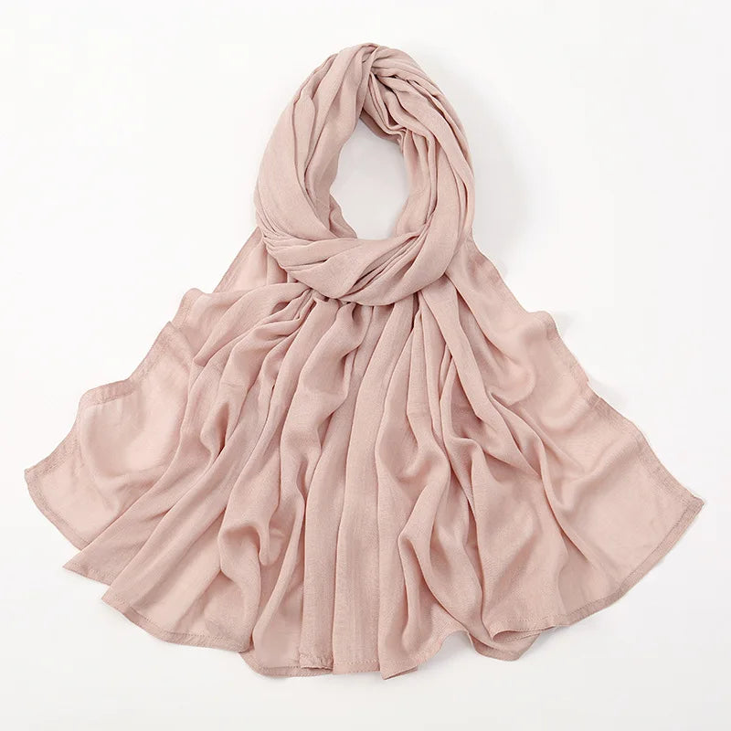 180*95cm Big Size Women Plain Solid Cotton Rayon Hijab Scarf Lady High Quality Wraps Shawls Muslim Modal Headband Islamic