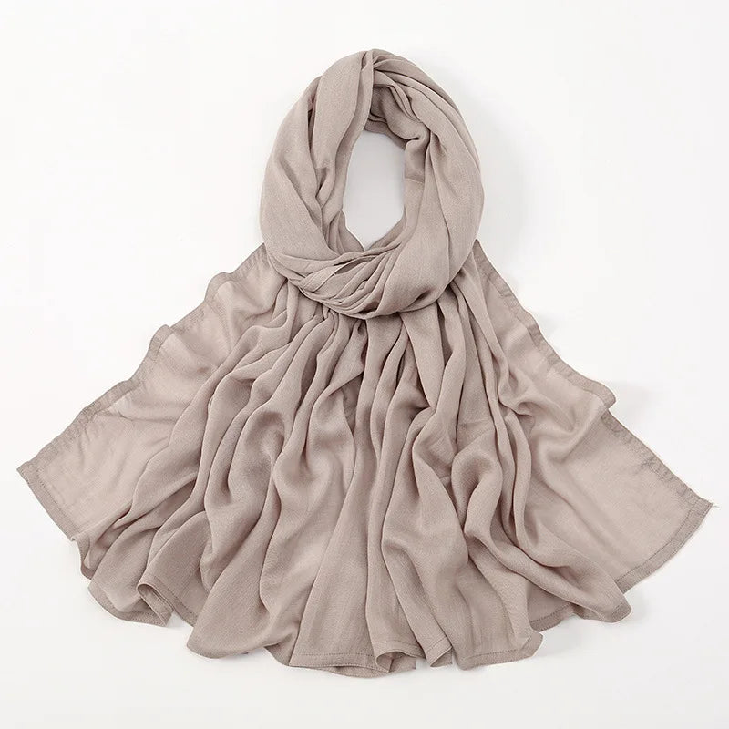 180*95cm Big Size Women Plain Solid Cotton Rayon Hijab Scarf Lady High Quality Wraps Shawls Muslim Modal Headband Islamic