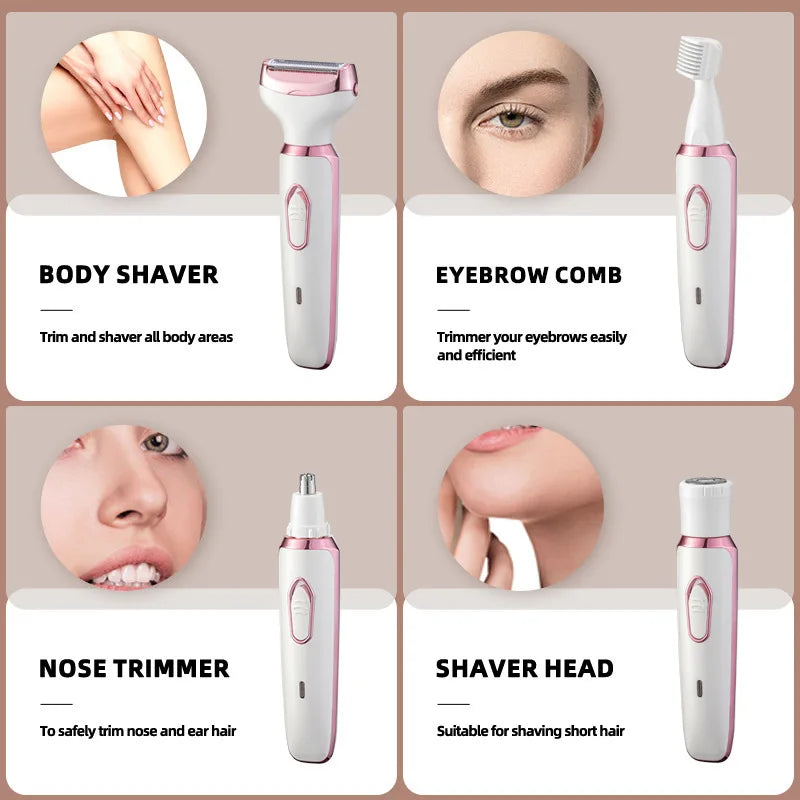 Multi functional women's hair shaver, hair removal device, underarm electric hair scraper, private hair removal device, eyebrow