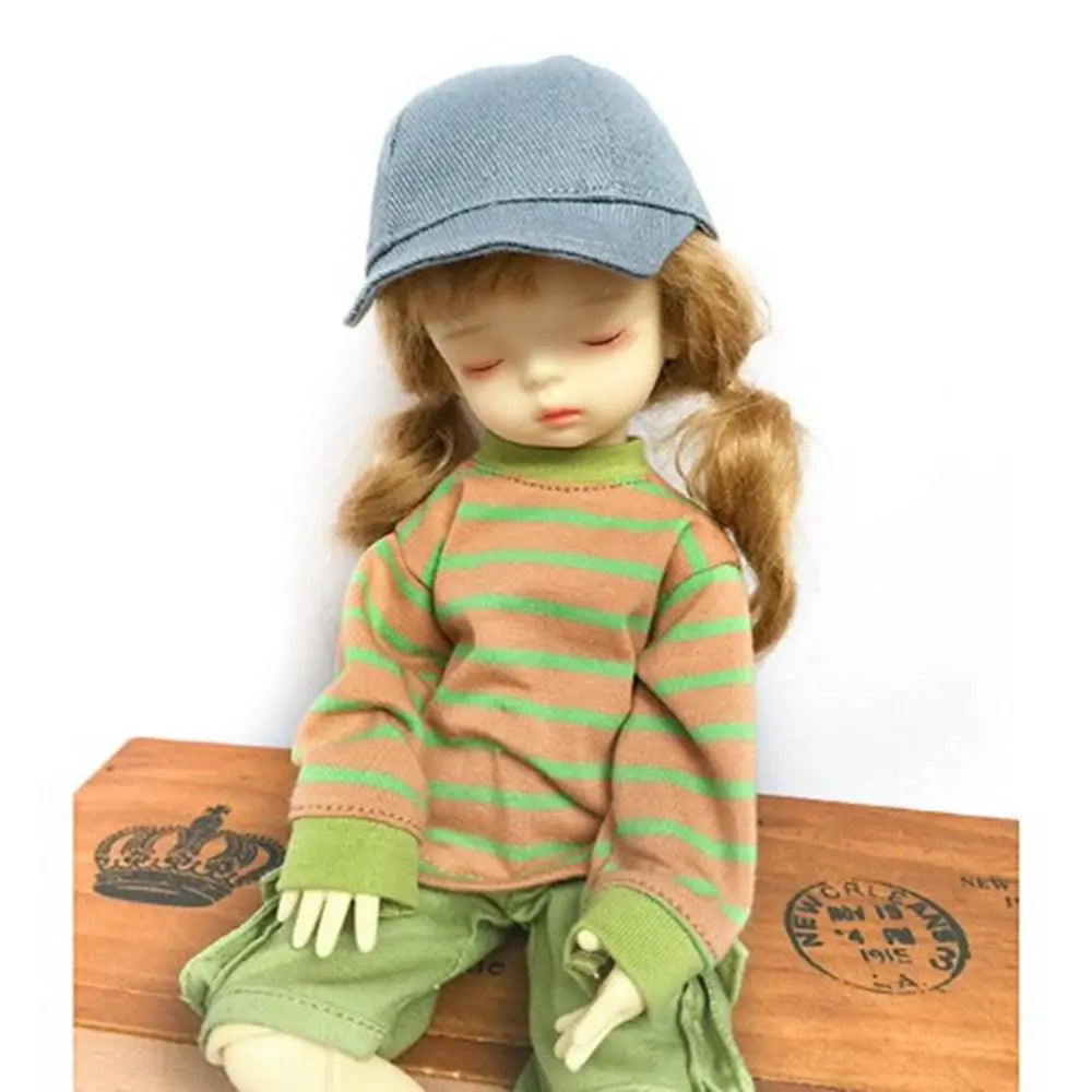 Fashion Caps Doll Baseball Cap for Ob11 Doll Hat Candy Color Cute Animal Casual Hat For 1/11 1/12 obitsu11 Doll Accessories