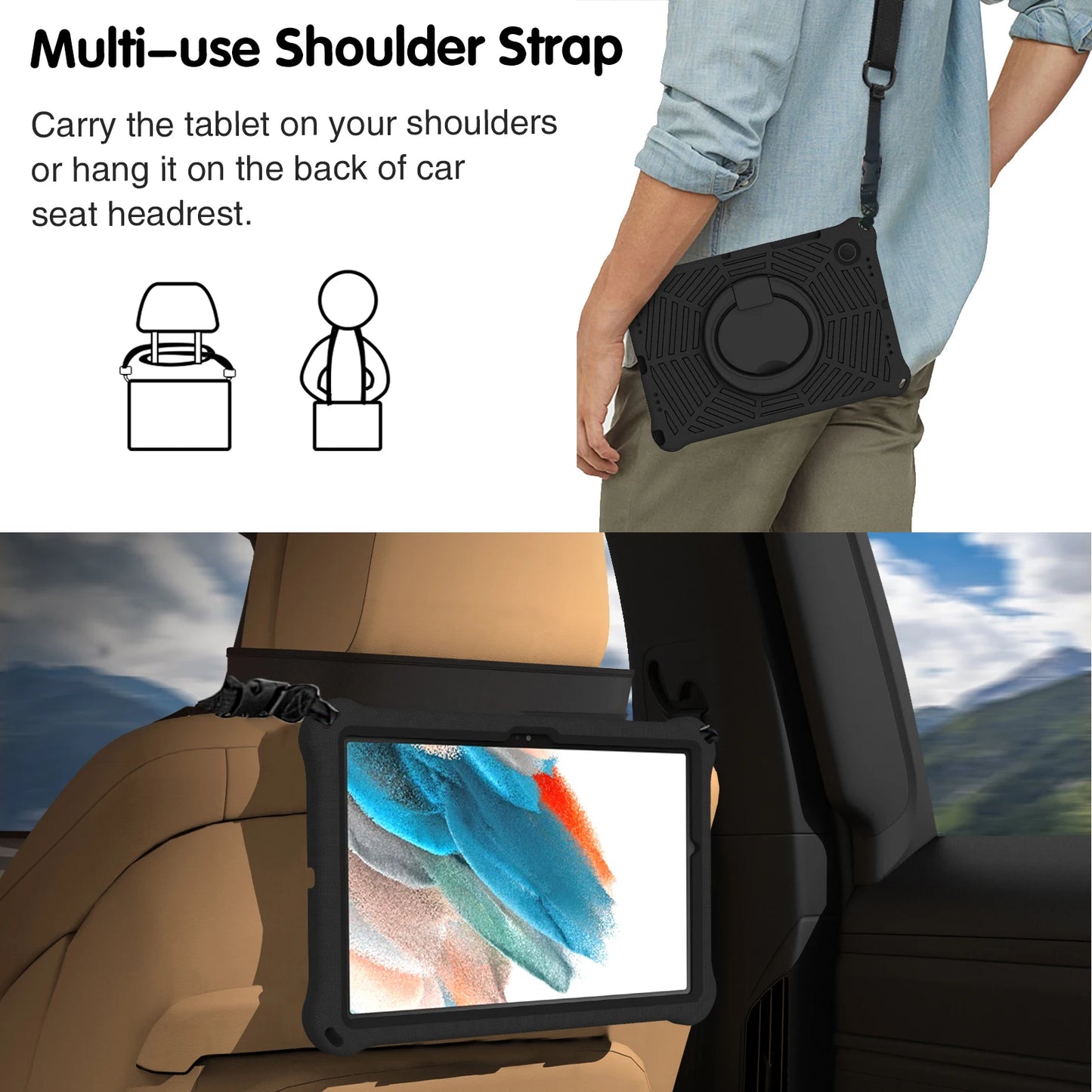 Tablet Case for Samsung Galaxy Tab A8 10.5 Tab A7 Lite 8.7 Tab A 8.4 Tab A 8.0 2019 Tab A 10.1 Kids Shockproof Cover
