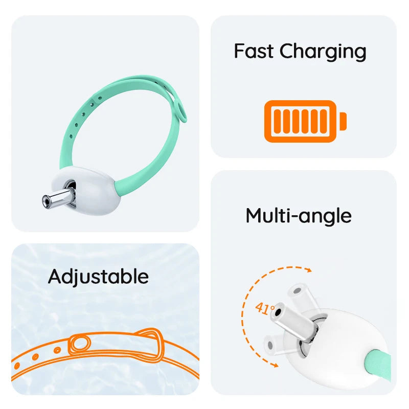 LMZOE-Smart Laser for Cats, Electric Collar, Adjustable Cat Toys, Interactive Exercise Training, USB Rechargeable