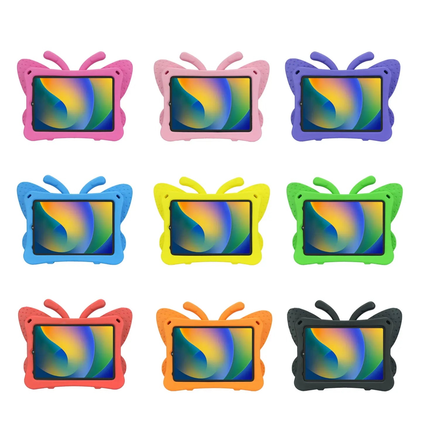 Cute 3D Butterfly Case For iPad 10.2 7th 8th 9th Air 3 2 1 Pro10.5 9.7 2017 2018 Kids EVA Cover for iPad 2 3 4 Mini 6 5 4 3 2 1