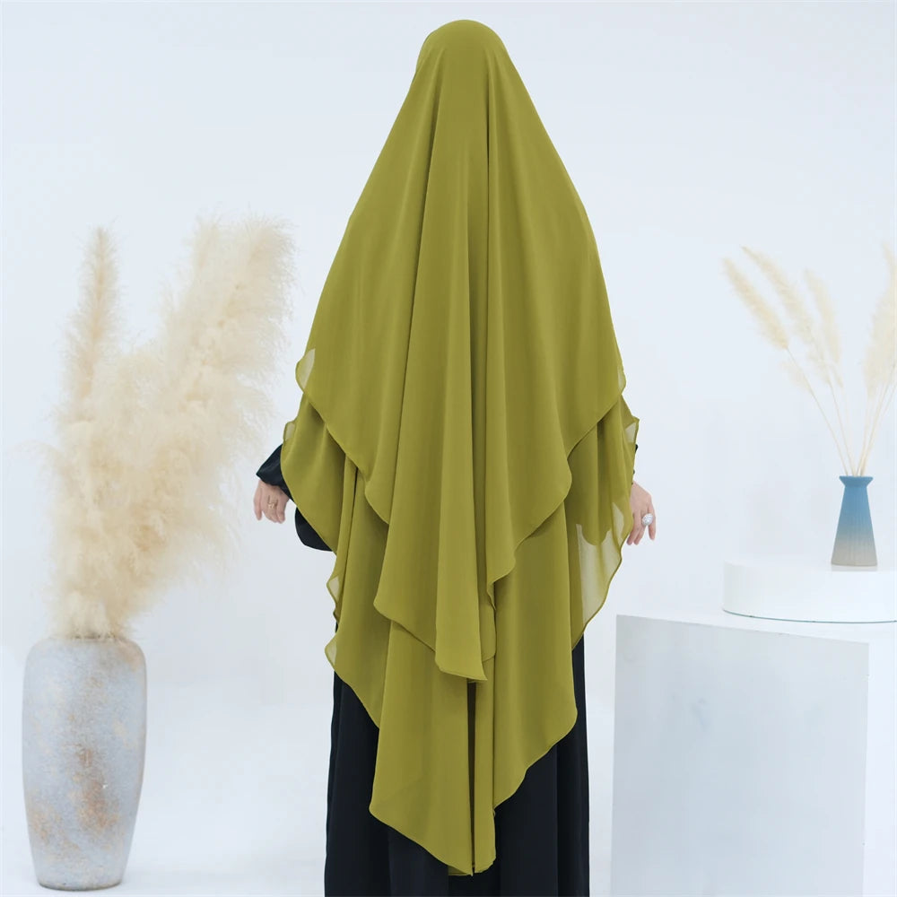 Ramadan Eid Dubai Chiffon Niqab Maxi Khimar Abaya Damen Islam Muslim Hijab Dress Abayas For Women Kebaya Hijabs Femme Musulmane