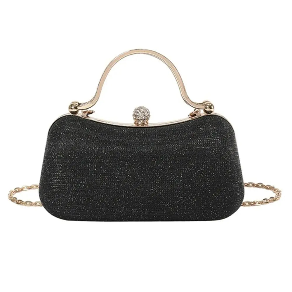 Wedding Bridal Beaded Women Evening Bag Dinner Bag Chain Shoulder Handbags Elegant Rhinestones Clutch Egg Shape Evening Bag