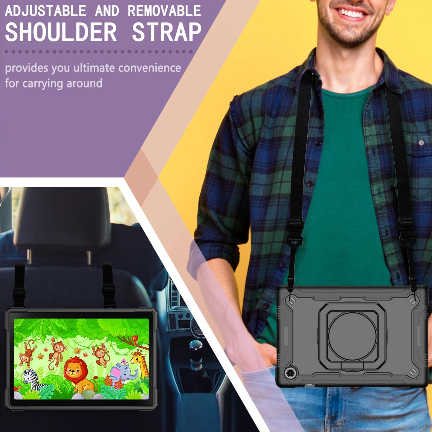 Case For Samsung GALAXY Tab A8 10.5 inch Tablet Cover Of SM-X200 SM-X205 SM-X207 Multicolor Rotating Shockproof