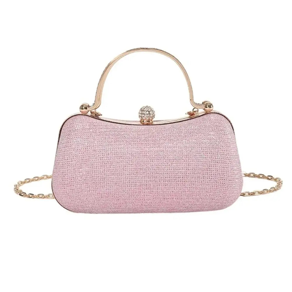 Wedding Bridal Beaded Women Evening Bag Dinner Bag Chain Shoulder Handbags Elegant Rhinestones Clutch Egg Shape Evening Bag