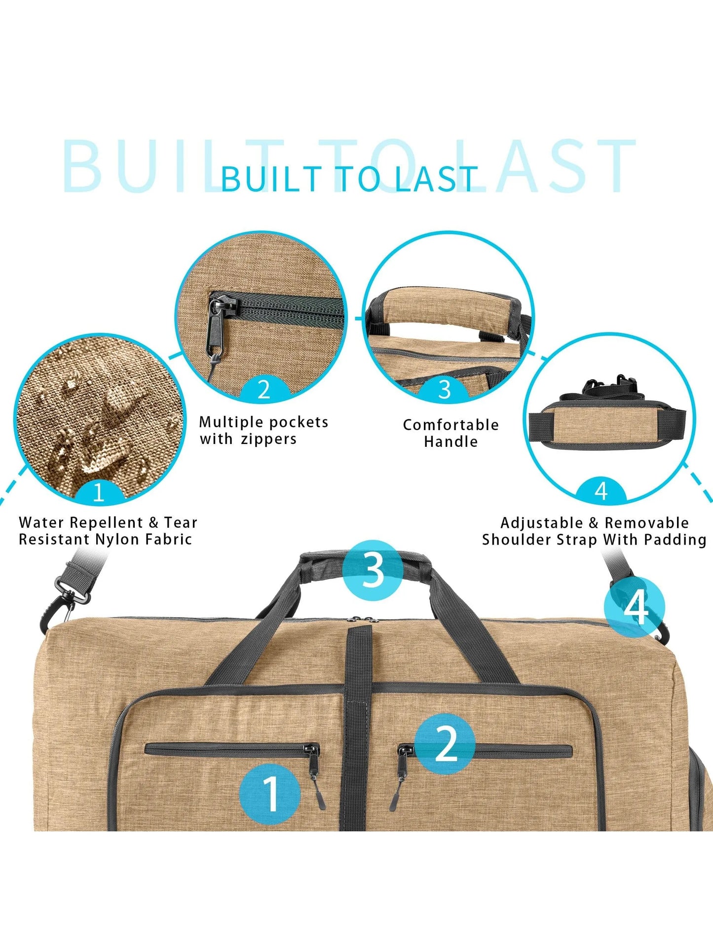 Travel Bag Handbags Large Capacity Carry On Luggage Bags Men Women Shoulder Outdoor Tote Weekend Waterproof Bag