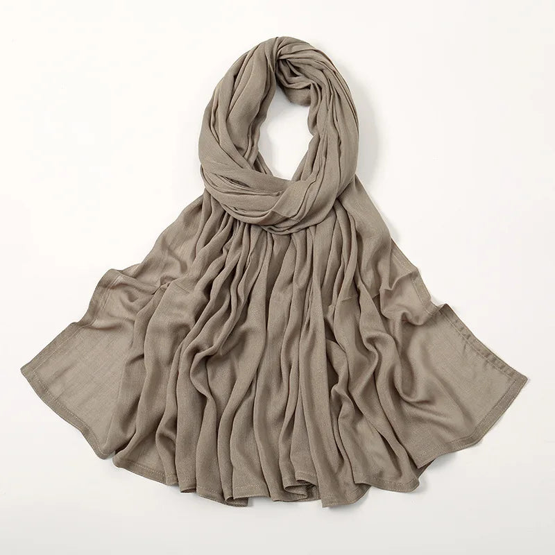 180*95cm Big Size Women Plain Solid Cotton Rayon Hijab Scarf Lady High Quality Wraps Shawls Muslim Modal Headband Islamic