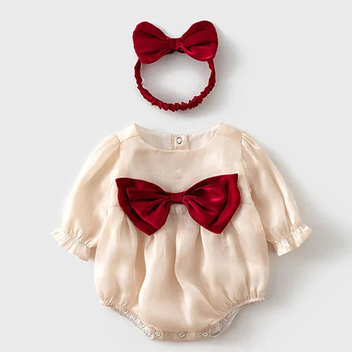 Baby Girl Clothing Autumn Spring Lovely Princess Style Lace Panel Toddler Baby Girl Romper+Hat Infant Baby Girls Jumpsuit