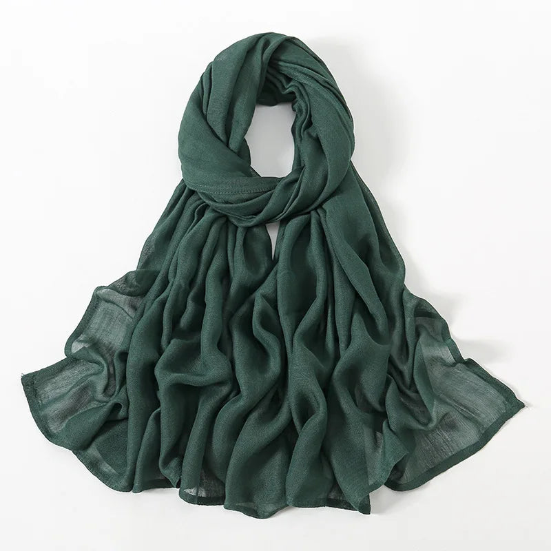 180*95cm Big Size Women Plain Solid Cotton Rayon Hijab Scarf Lady High Quality Wraps Shawls Muslim Modal Headband Islamic