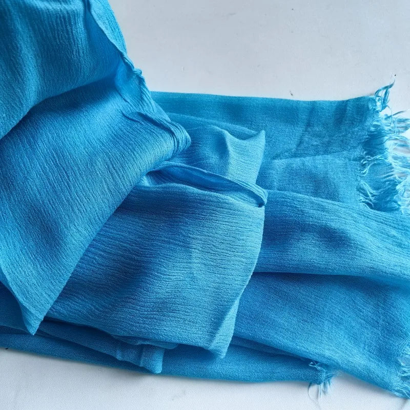 61 Colors Soft Cotton Viscose Scarf Rayon Material Muslim Hijab Mid Eastern Plain Solid Color Headscarf With Tassel