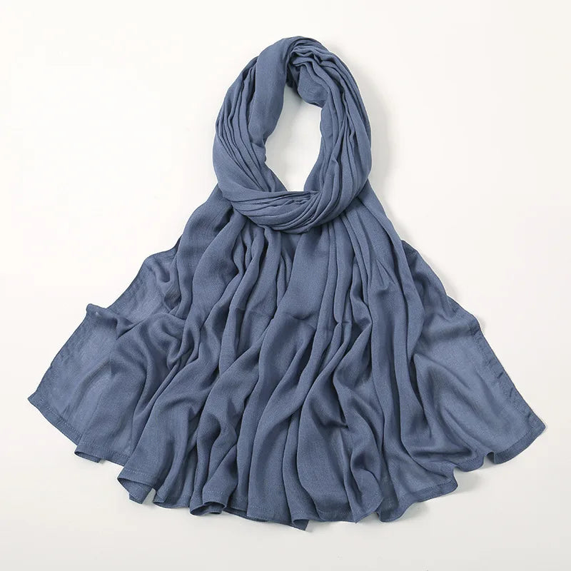 180*95cm Big Size Women Plain Solid Cotton Rayon Hijab Scarf Lady High Quality Wraps Shawls Muslim Modal Headband Islamic