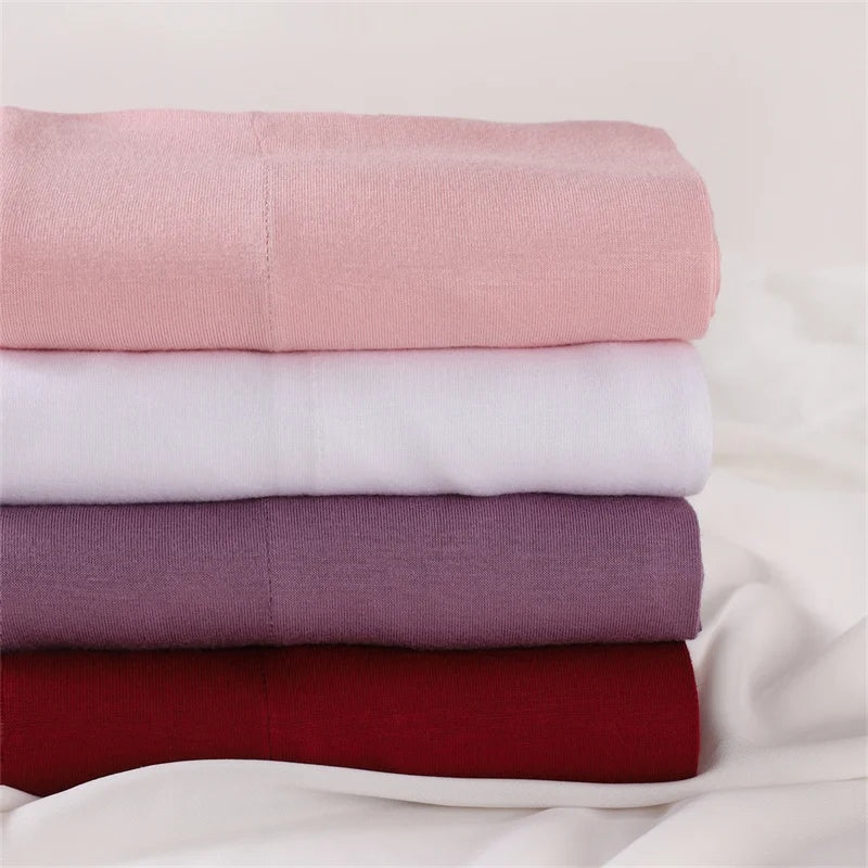 Women High Quality Muslim Cotton Modal Hijab Shawls Plain Triangle Wrap Beach Summer Islamic Ramadan Snood Scarves 140*70*95Cm