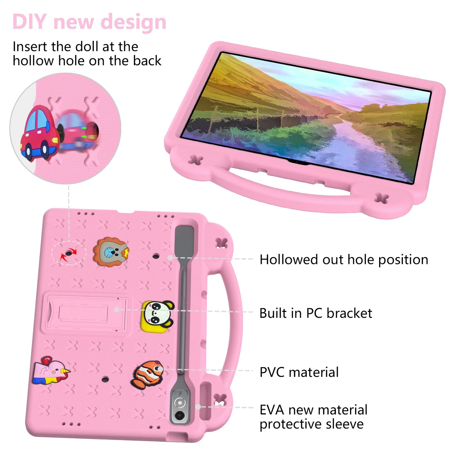 For Lenovo Tab P12 12.7 inch /Xiaoxin Pad Pro 12.7 inch TB-370FU TB-371FC Case Shockproof Anti-dust Shell Tablet Cover For Kids